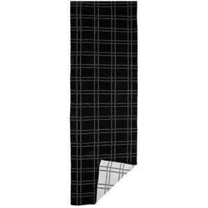NWT Robert Stanley Home Collection‎ Black & White 14x72 Reversible Table Runner